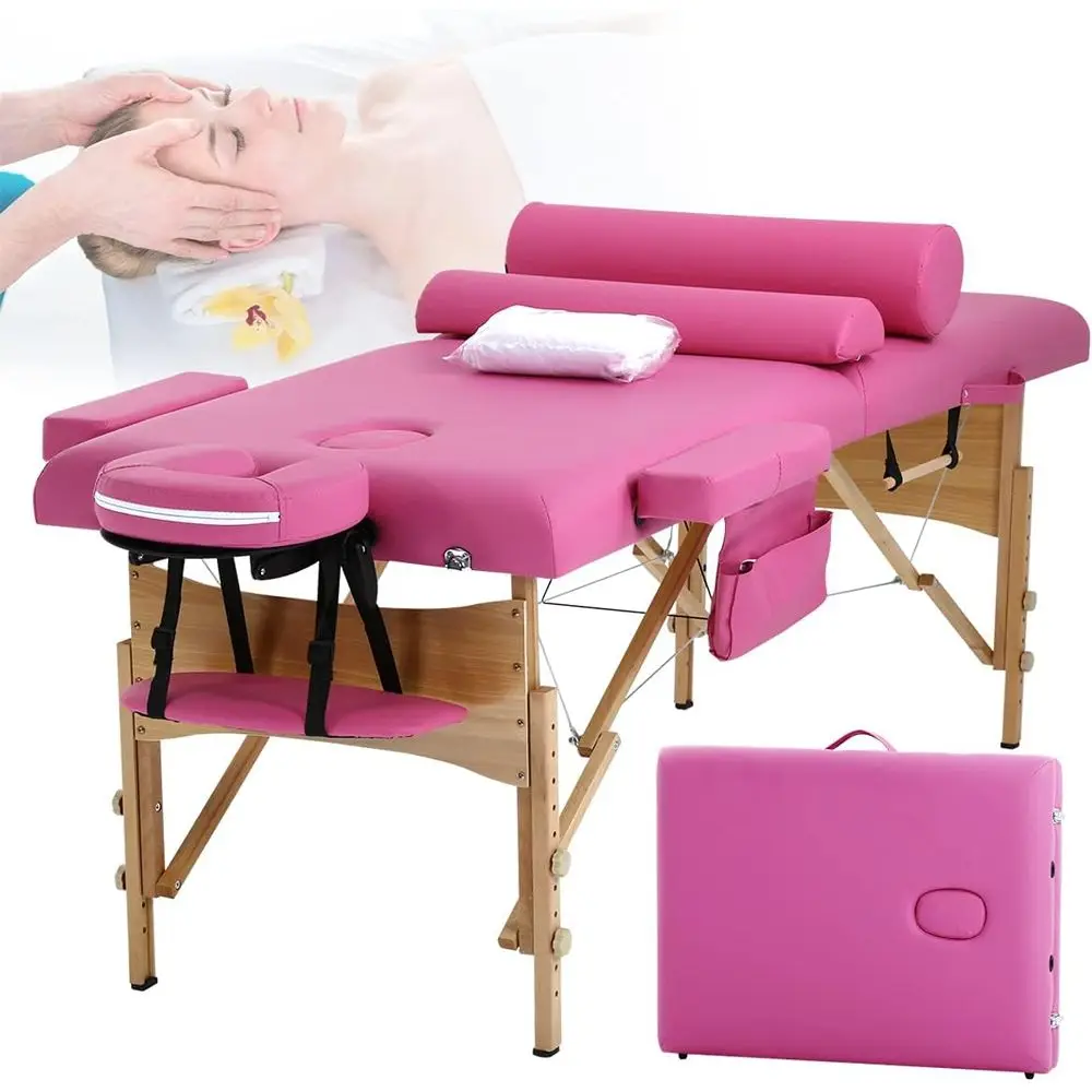 

Portable 73 Height-Adjustable Massage Table with Carry Case, Tattoo Table, Lash Bed, Sheet, Cradle Cover, and Bolster Hangers, P