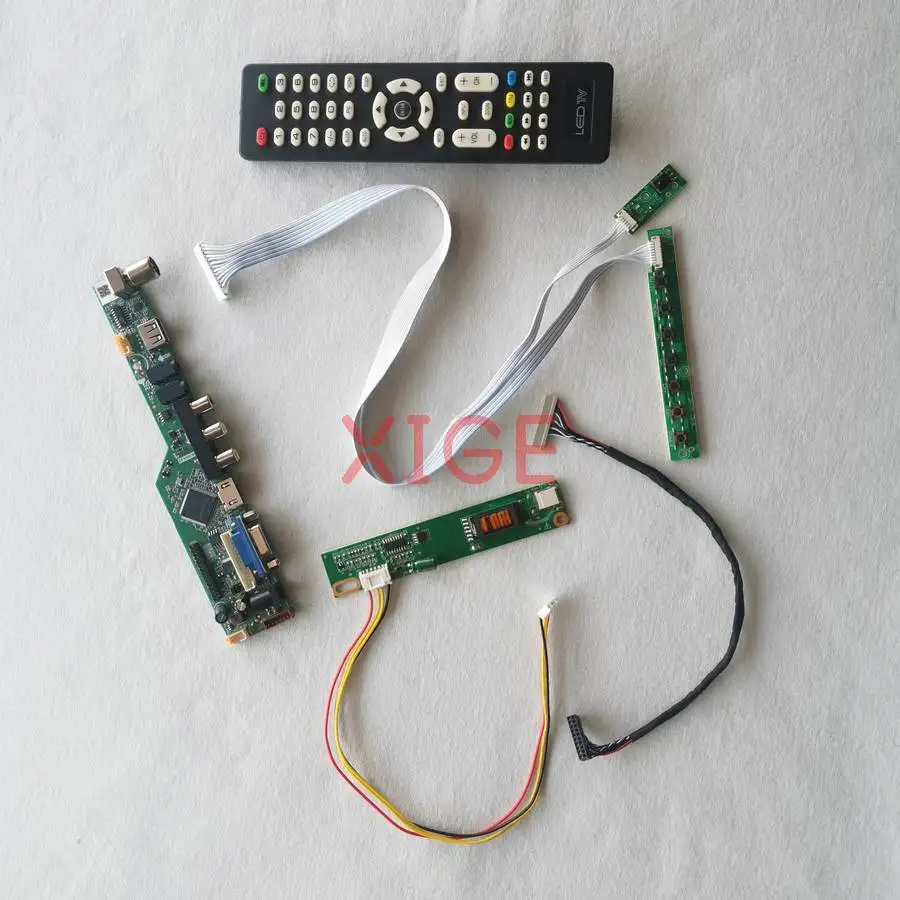 

Плата контроллера для ЖК-экранов HT12X12 N121X5 N121X4 TM121XG, 20-контактный LVDS USB+AV+VGA+HDMI, 1024x768, 1-CCFL, DIY-комплект