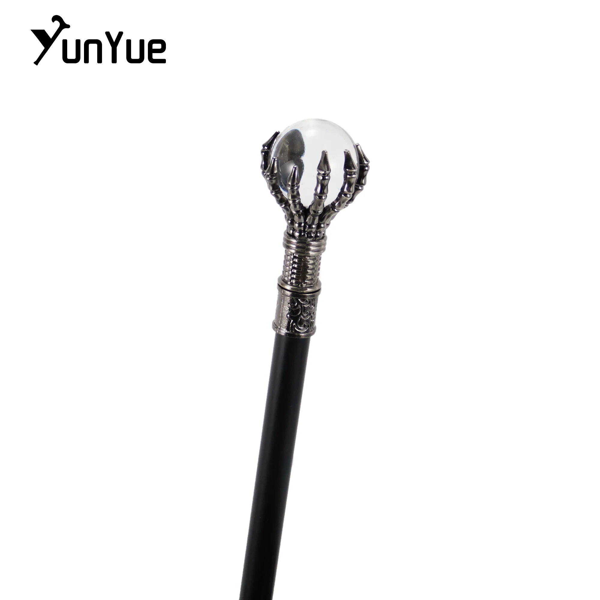 الأبيض كرة زجاجية Steampunk عصا للمشي السادة خمر اليدوية ديكور حفلة عصا للمشي تأثيري فيلم الدعائم العكازات