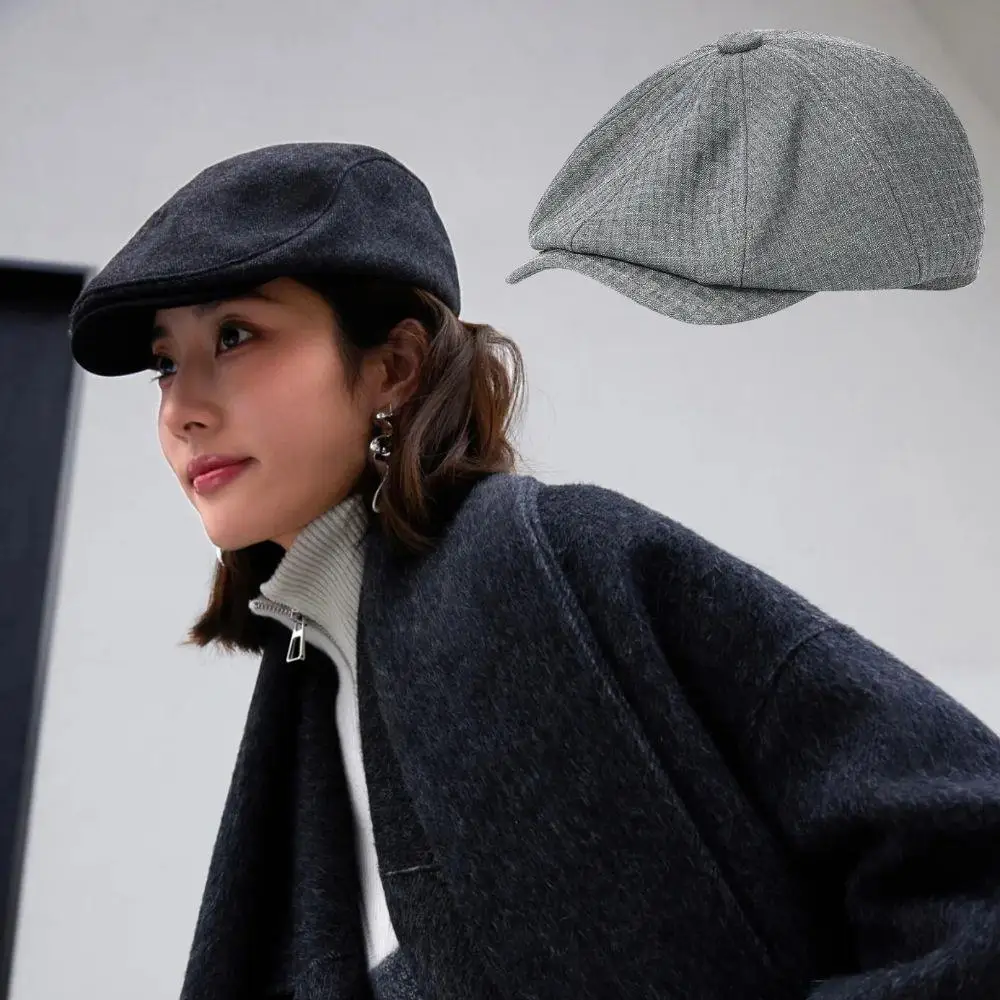 

British Painters Hats Newsboy Hats Octagon Cap Spring and Summer Berets Street Caps Gorras Male Ivy Hat Herringbone Flat Caps