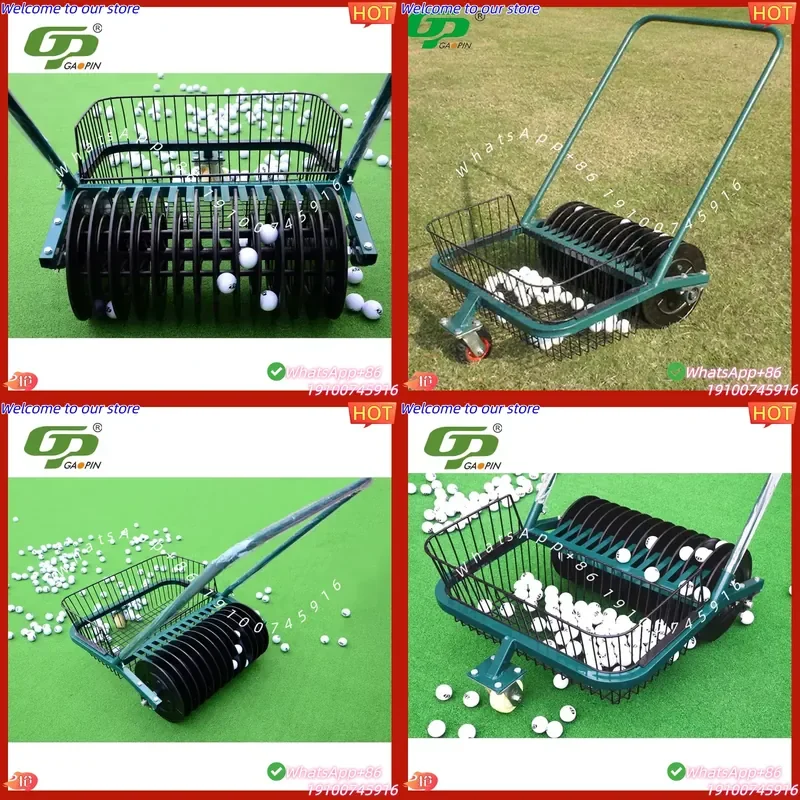 CECertificate High Quality Durable Golf Driving Range 13 Lane Hand Push Golf Ball Picker Machine