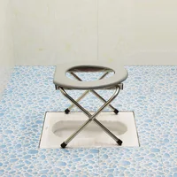 Portable Toilet for Camping, Stainless Steel Emergency Toilet and Travel Toilet, Folding Toilet Seat For Potty Toilet Chair 5