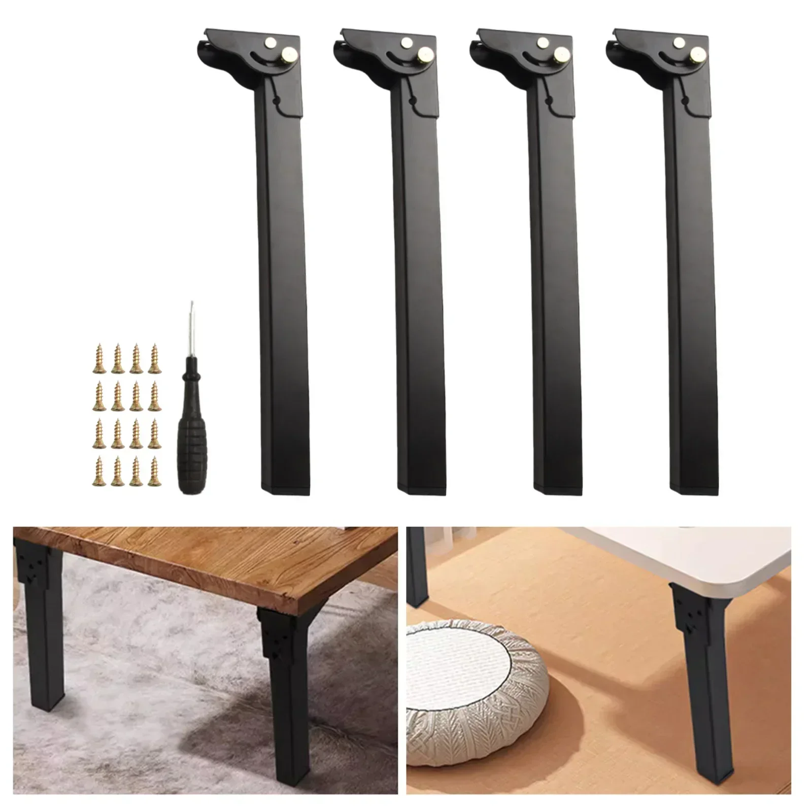 

Aluminum Table Legs Adjustable Table Legs Economical Extra Height Portable Stable Support Versatile 90° Folding