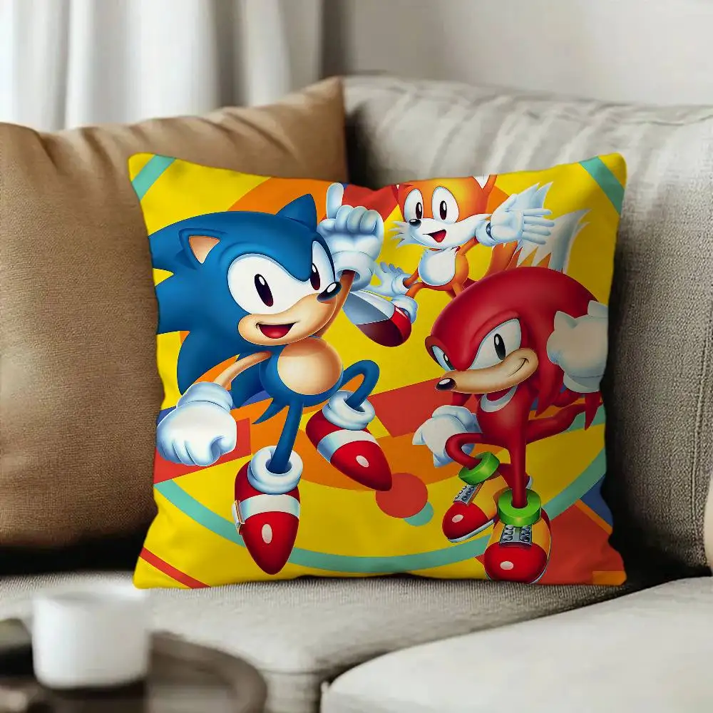 Anime S-SonicS H-HedgehogES Pillowcases Home Bedding Decorative Pillow Cover Wedding Super Soft Pillow Case