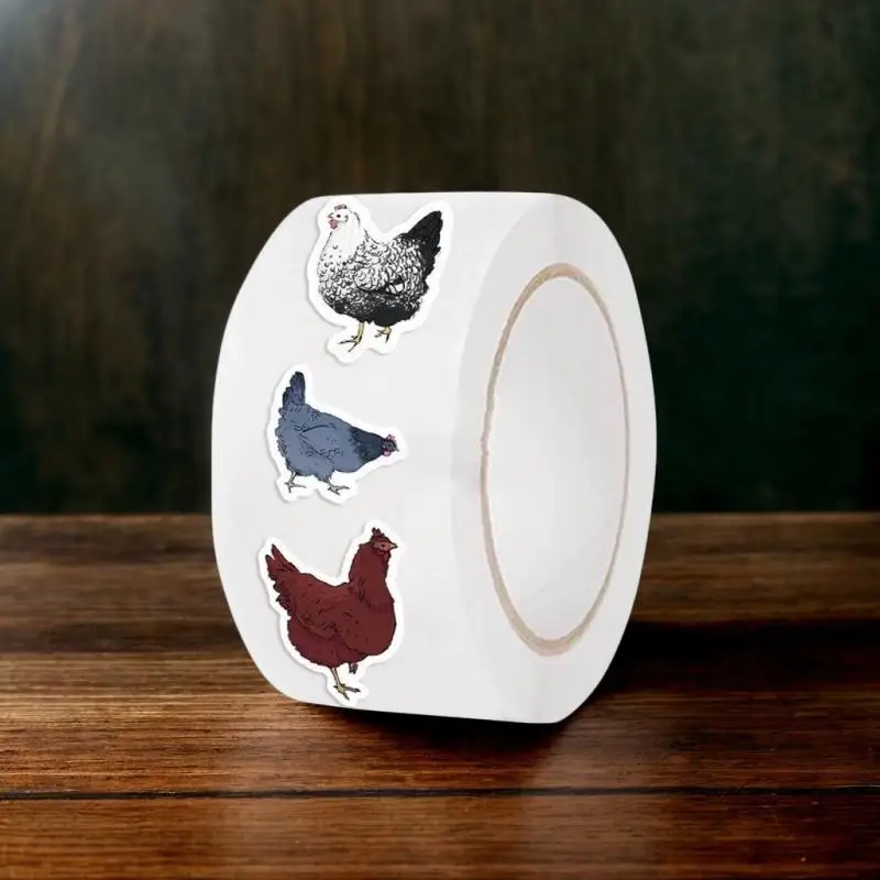 500PCS Clever Hen Roll Stick-On Film- Creature Mural Laptop Protection, Desk Top, Water Container Labels.