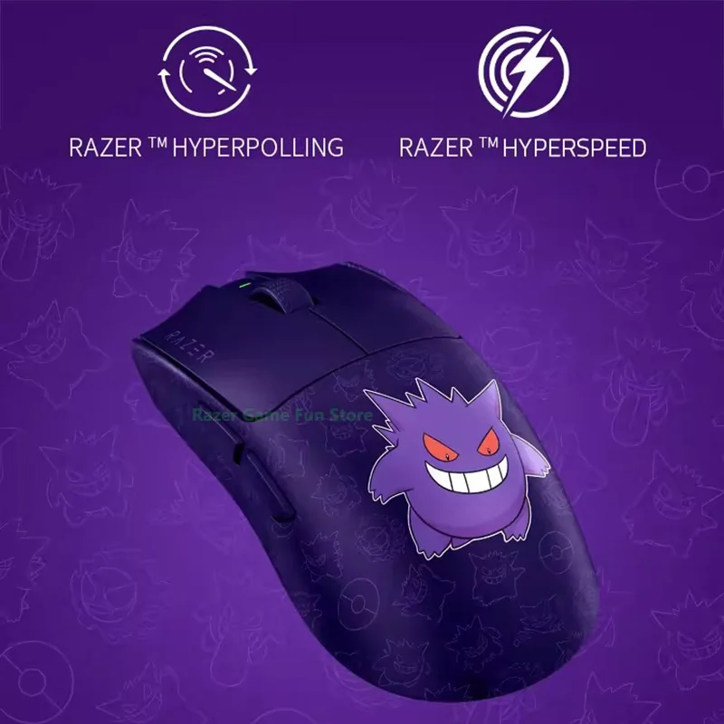 Imagem -05 - Razer-pokémon Gengar Edition Viper v3 Pro Wireless Gaming Mouse Esports Ultra Leve Foco Pro 35k Sensor Óptico Gen2 55g