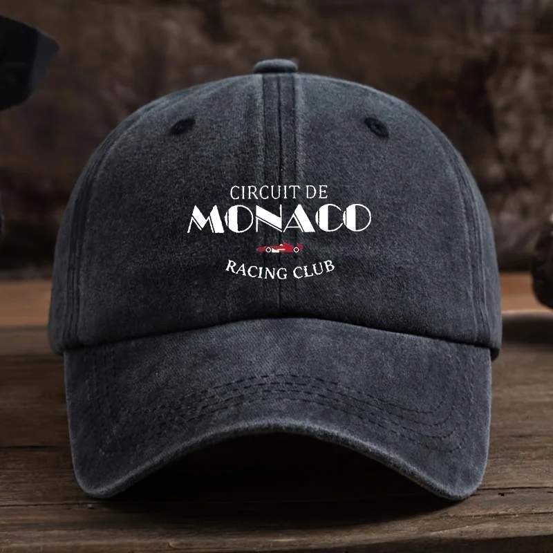 

Men's Baseball Cap - Minimalist Monaco Racing Club Lettering,Outdoor Activities, Stylish Headwear