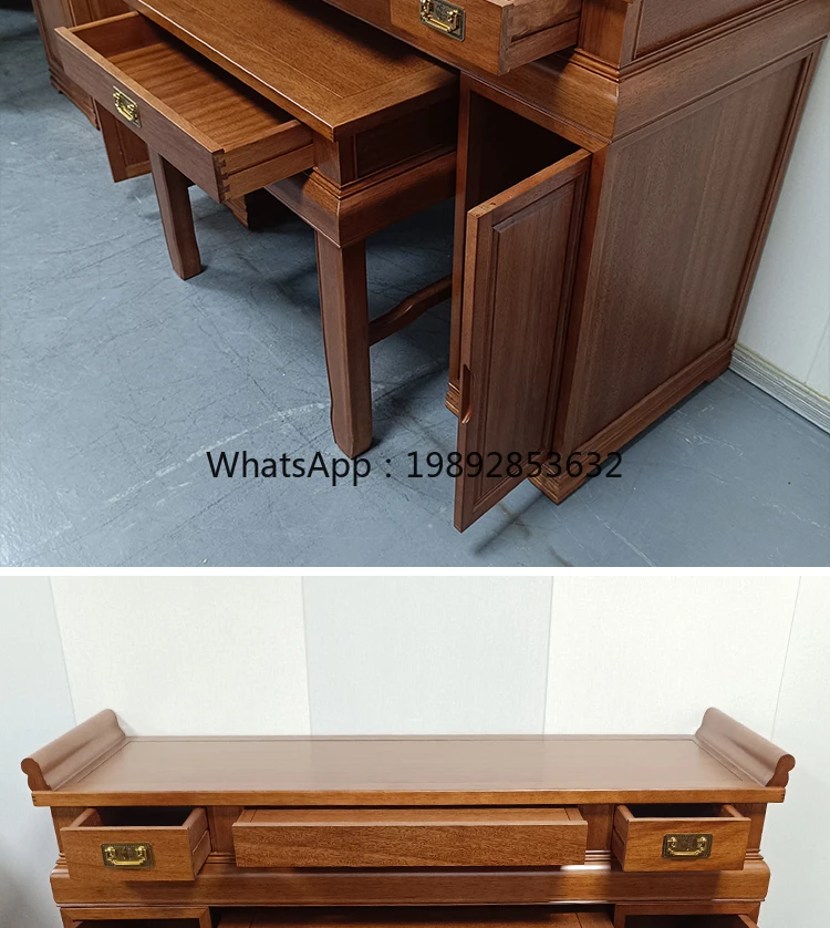 YFY New Chinese Style Altar Incense Case Table Hall Buddha Cabinet Solid Wood Incense Table Buddha Table