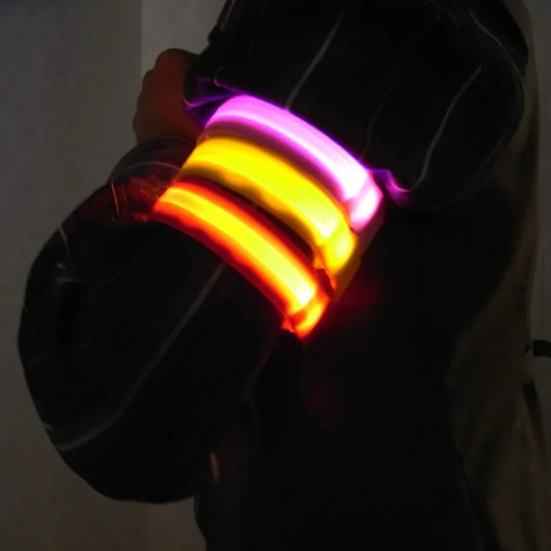 Brassard de sécurité aste USB pour la course de nuit, lumière LED, bracelet en iode, sports de plein air, vélo, 20 pièces, 50 pièces, 100 pièces