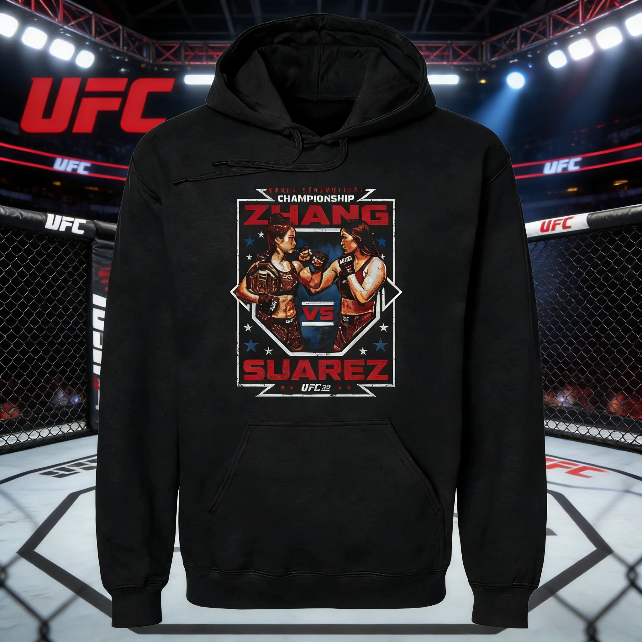 

2026 осень/зима UFC 312 Zhang Weili Combat с рисунком, женская модная свободная повседневная хлопковая теплая толстовка, пальто унисекс