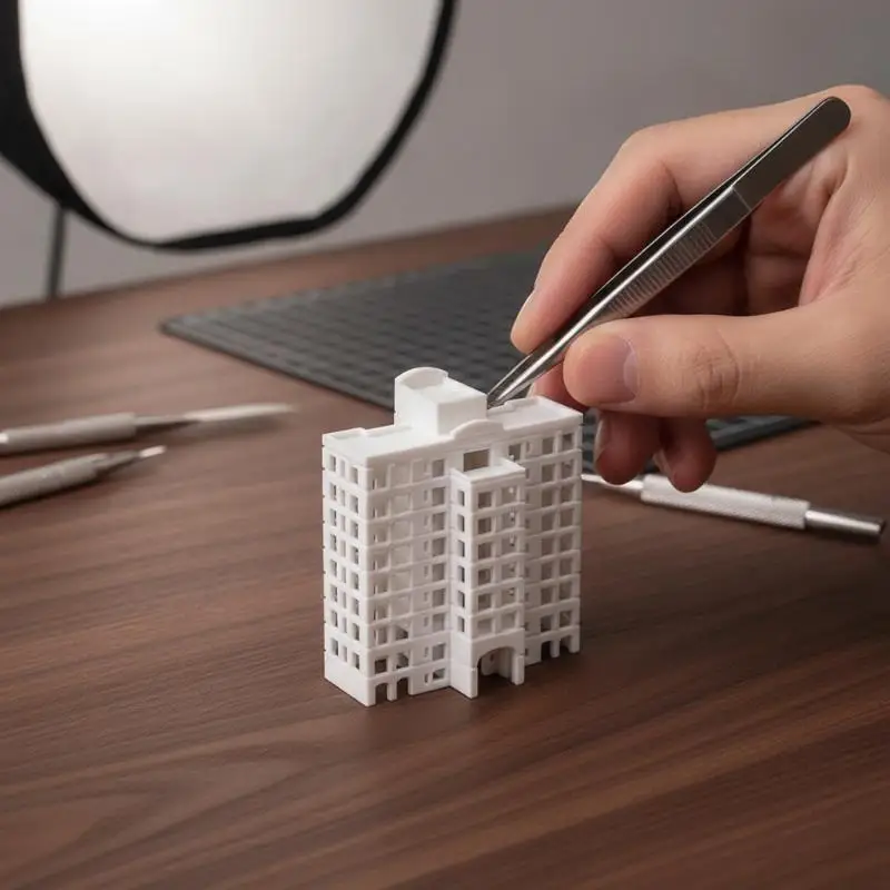 1:500 Mini Apartment Building Model Rich Detail for Sand Table Diorama Architectural Design Presentation Display Projects
