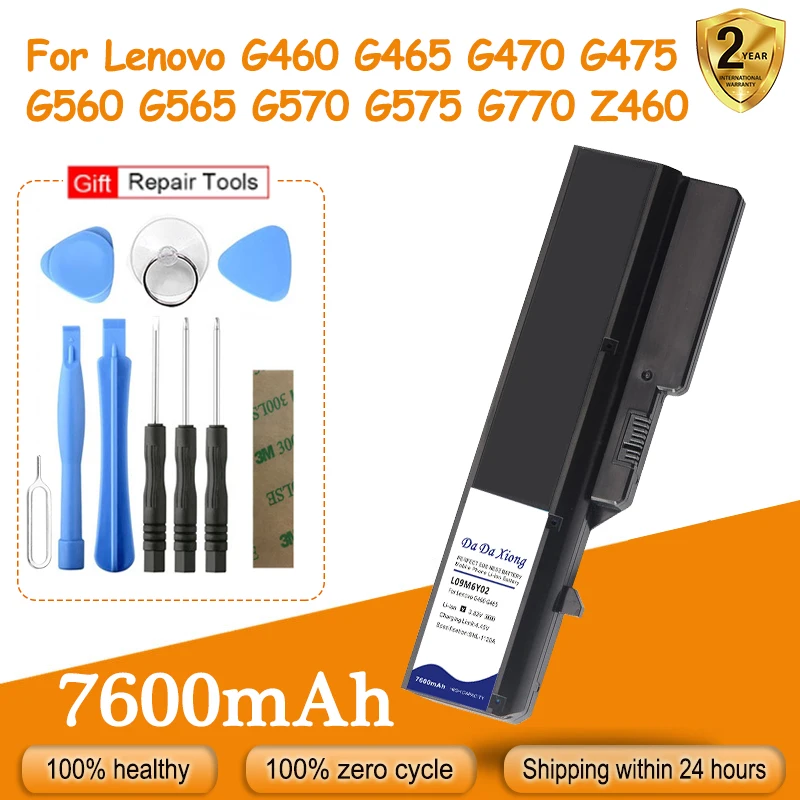 New High Quality L09M6Y02 Replacement Battery For Lenovo G460 G465 G470 G475 G560 G565 G570 G575 G770 Z460