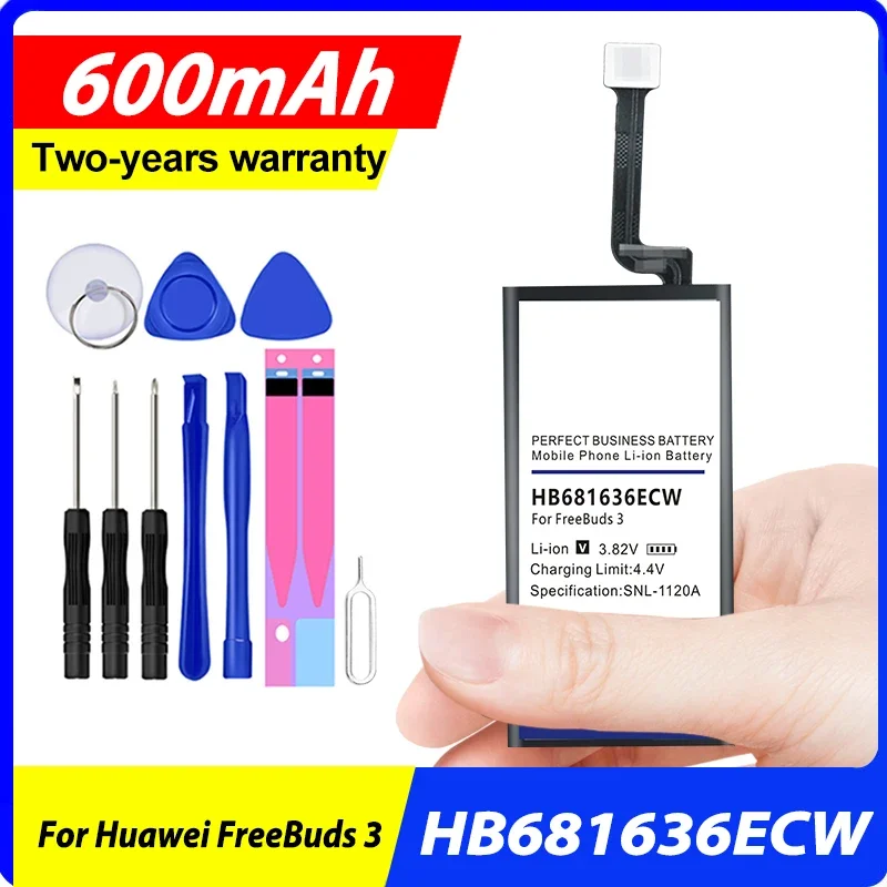 Batteria muslimex da 600mAh per Huawei FreeBuds 3 batterie per cuffie Wireless BNA-WB-P11667 scatola di ricarica batteria + strumenti