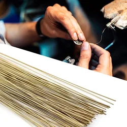Varillas de soldadura de oro, alambre de soldadura de Metal, electrodo de cobre, alambre de soldadura para fabricación de joyas, reparación, herramienta de soldadura fácil