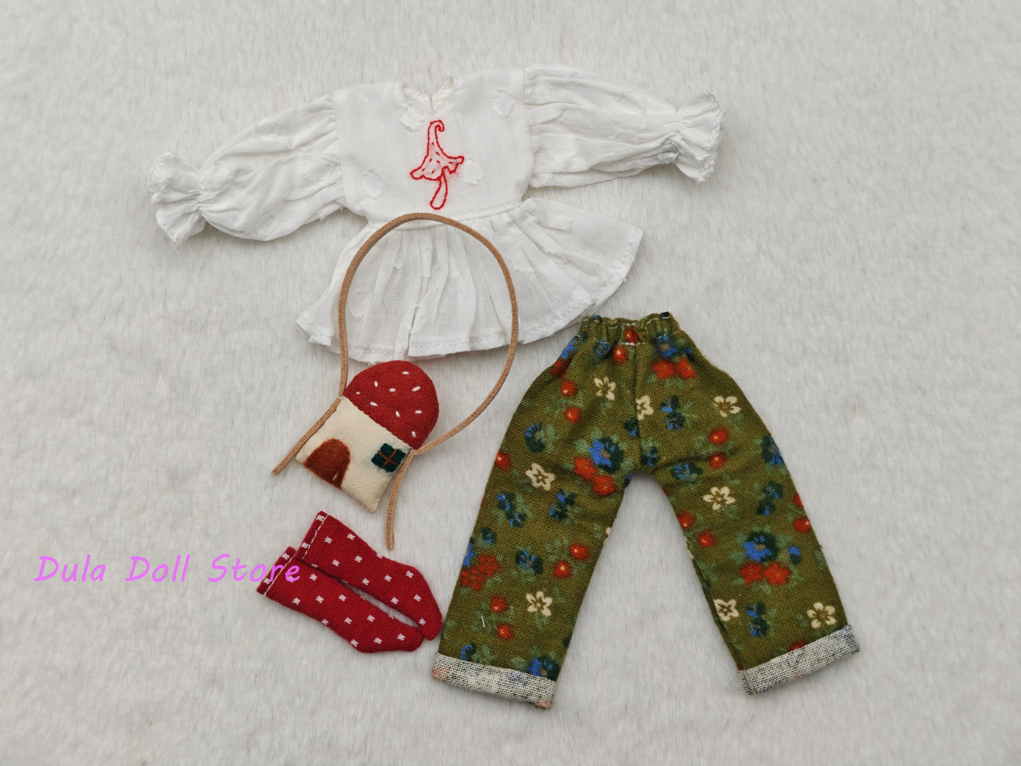 Vestiti per bambole 2026 Dula: Abito e pantaloni ricamati a gamba dritta per Blythe, Landoudou, Landazz, ob24, ob22, Azone 1/6 - Accessori per bambole