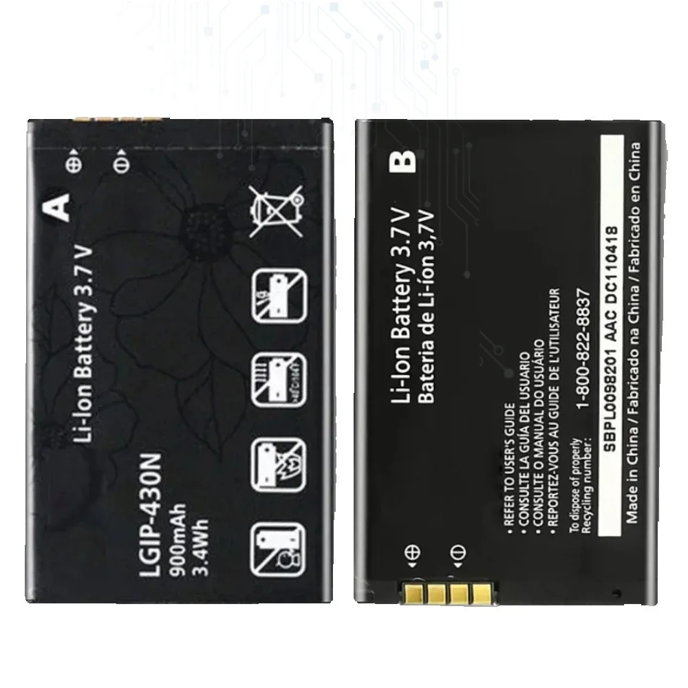 LGIP-430N 900Mah batería de repuesto para LG Cookie Fresh GS290 GW300 LX290 LX370 LGIP MT375 GM360 430N