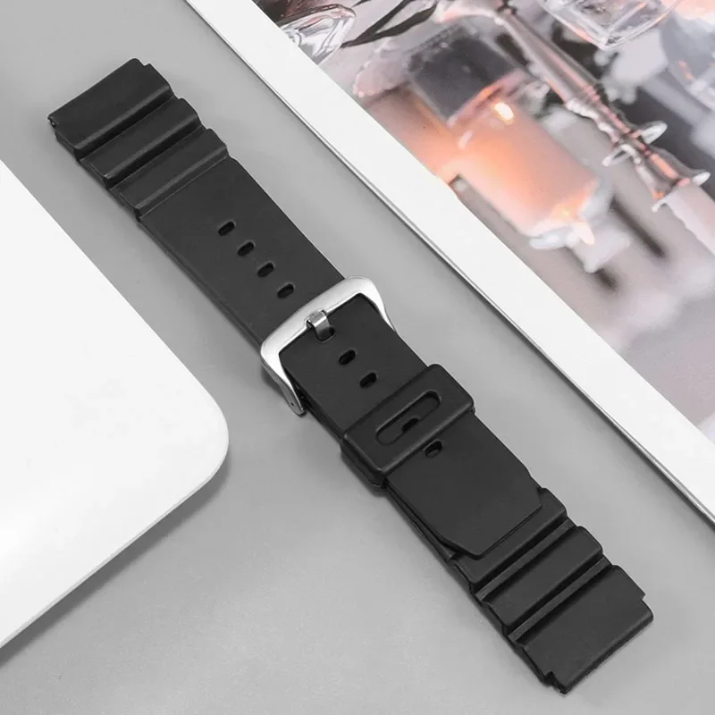 MDV-106 المطاط حزام ساعة اليد ل كاسيو أبو سيف MDV 106 MDV106 MTP-VD01 المياه شبح المحيط القلب 22 مللي متر مقاوم للماء الرياضة حزام الساعات #2