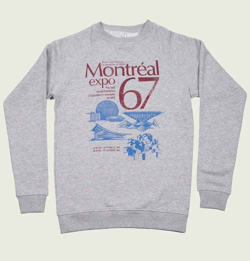 

Классическая американская толстовка Montreal Expo 967 с круглым вырезом, молодежная повседневная хлопковая футболка с ретро-принтом, удобная толстовка с капюшоном