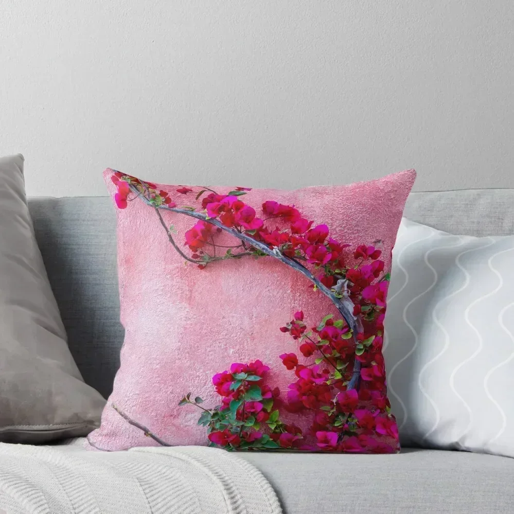 

Bougainvillea Flower Throw Pillow autumn decoration Cushions Home Decor Elastic Cover For Sofa pillow