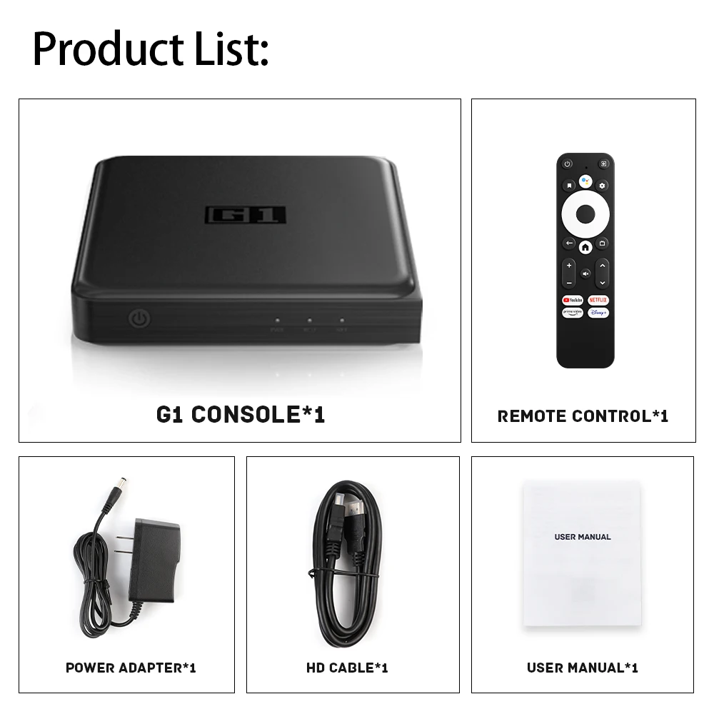 G1 Android TV BOX Certificado Google Android TV 11 OS Netflix 4K Amlogic S905X4 Dolby Vision WIFI6 BT5.0 Media Player