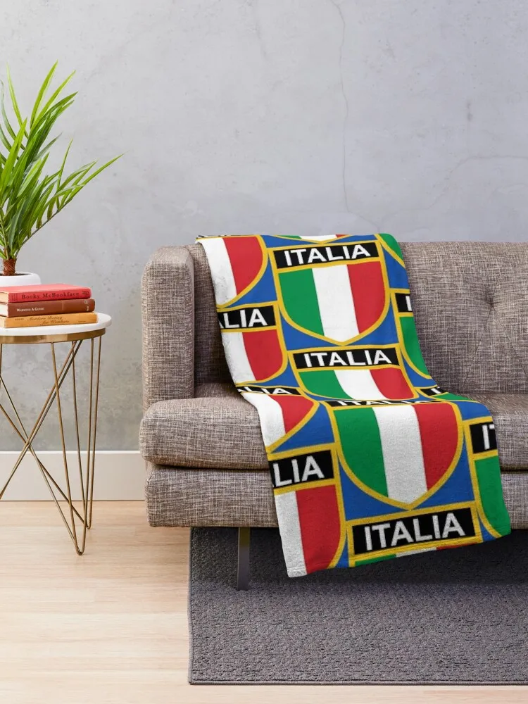 ITALIA Italy Italian Flag Tricolore Scudetto Throw Blanket Blanket Fluffy Blanket Sofa Blanket For Baby