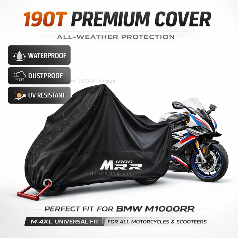 

For BMW M1000RR M 1000 RR 2019-2025 190T Motorcycle Cover Waterproof Dustproof UV Protection All Season