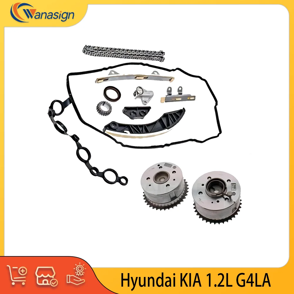 Timing Chain Kit Replacement Engine Timing Fits For Hyundai KIA  I10 I20 PICANTO RIO 1.2L 1.2 L L4 16V GAS DOHC CVVT G4LA 08-17