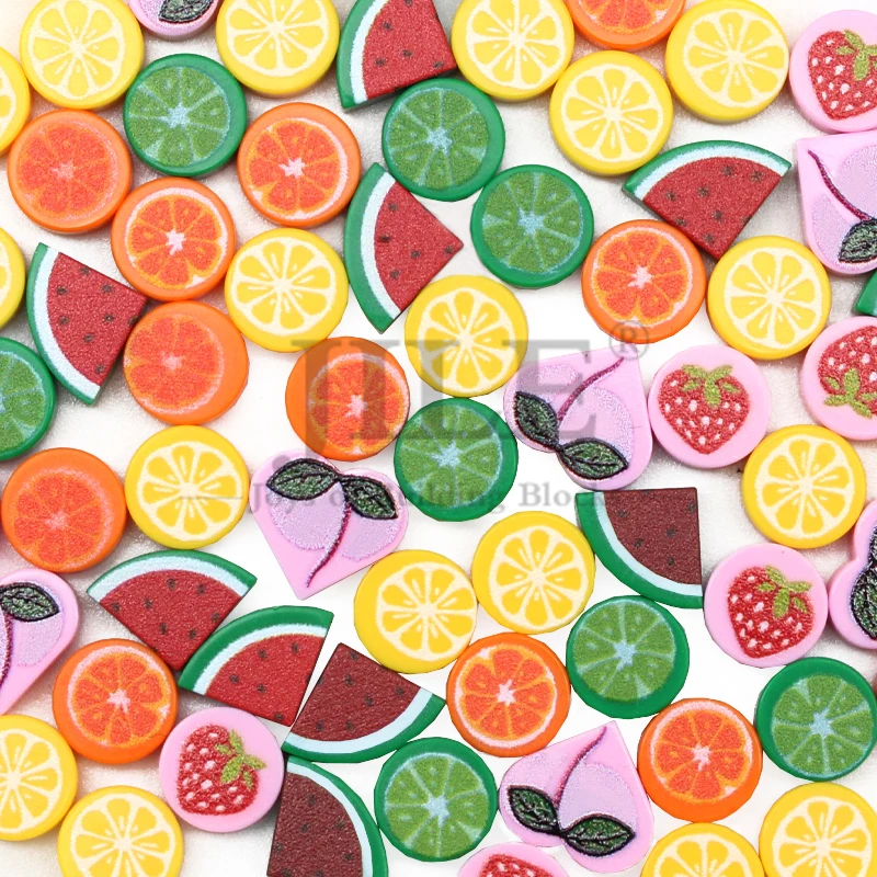 30 Uds. MOC impreso 25269 bloques de construcción fruta rebanada comida sandía melocotón limón naranja azulejo redondo 1x1 DIY juguetes de montaje