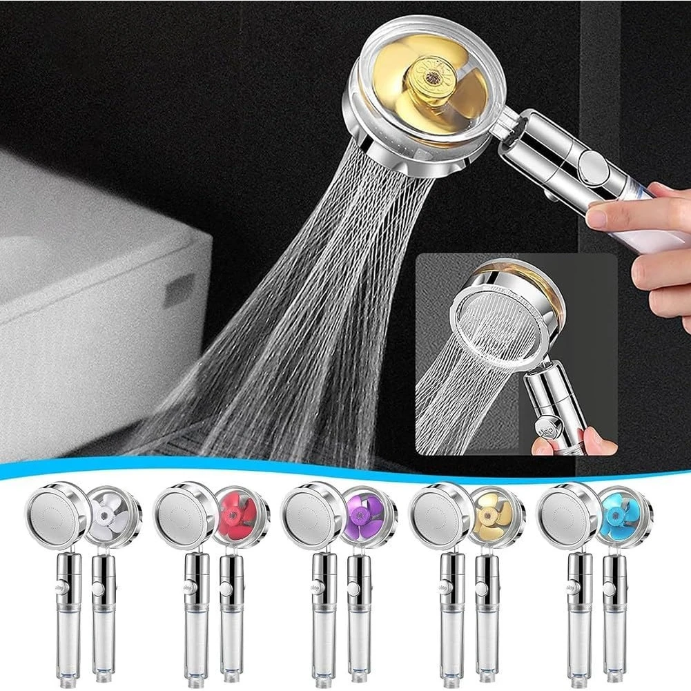 

High Pressure Shower Head Set Super Turbo Booster with Filter Cartridge Powerful Rain Spray Handheld Bathroom Shower