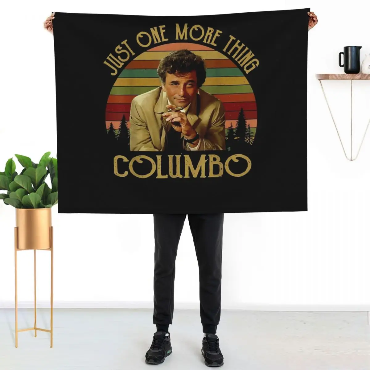 

Men Women Just One More Thing-Columbo Columbo Inspired Movie Throw Blanket All Weather Soft Throw Blanket for Sofa