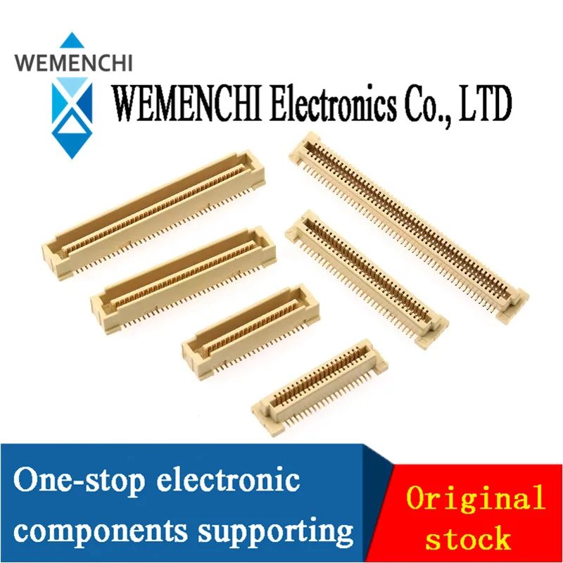 1 pieza conector de placa a placa macho/hembra, paso de 0.8mm, doble fila, SMD, 40P/60P/80P/100P/120P/140 pines, altura 3.7mm/4.6mm 3