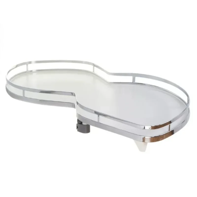 Kitchen Remodel Corner Storage Organizer Rotating Double Tier Rack Spice Pot Bowl Plate Lazy Susan Cabinet Space Saver