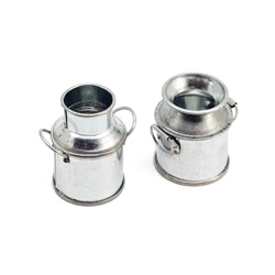 Fashion Farm Metal Milk Can Kettle Pot 1:12 Doll House Miniature Accessories For Kids Gift Mini Doll Toy Decoration Crafts