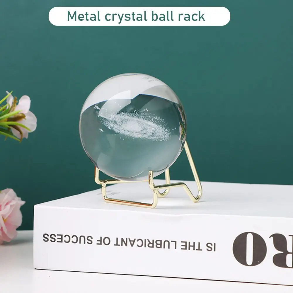 Metal Geode Craft Gift Mineral Display Stand Holder Hexagon Display Stand Crystal Ball Rack Crystal Ball Display Mineral Stand