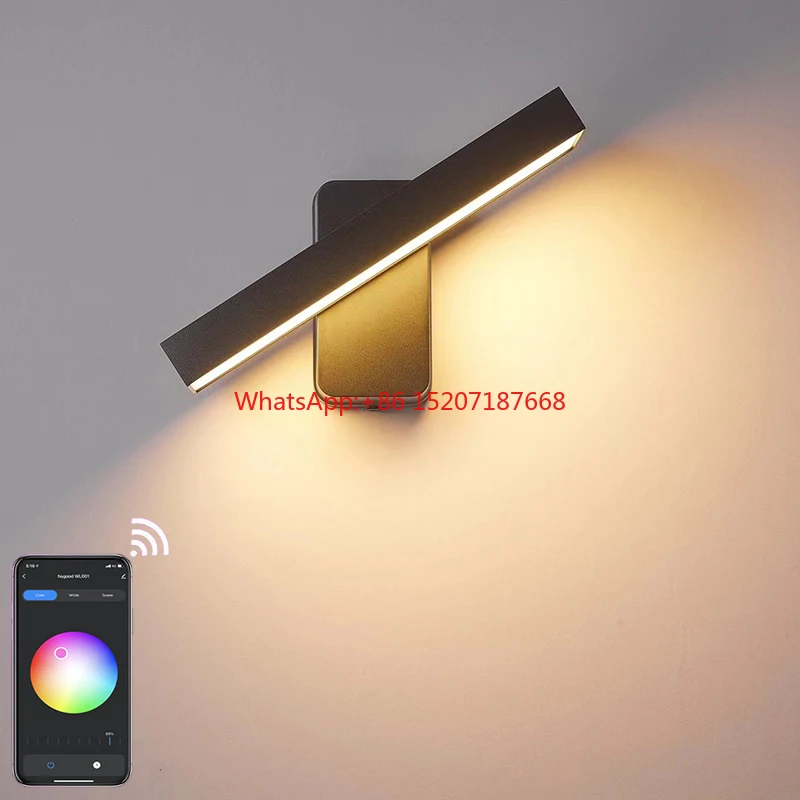 

9W New Modern TUYA APP Control LED Wall Lamp Waterproof Rotate Indoor Outdoor Wall Lamps LED Wall Sconce Lighting