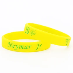 New 1/Pcs Rubber Soccer Bracelet Wristband Yellow Football Sport Elastic Silicone Bracelets & Bangles for Men Kids Jewelry Gifts