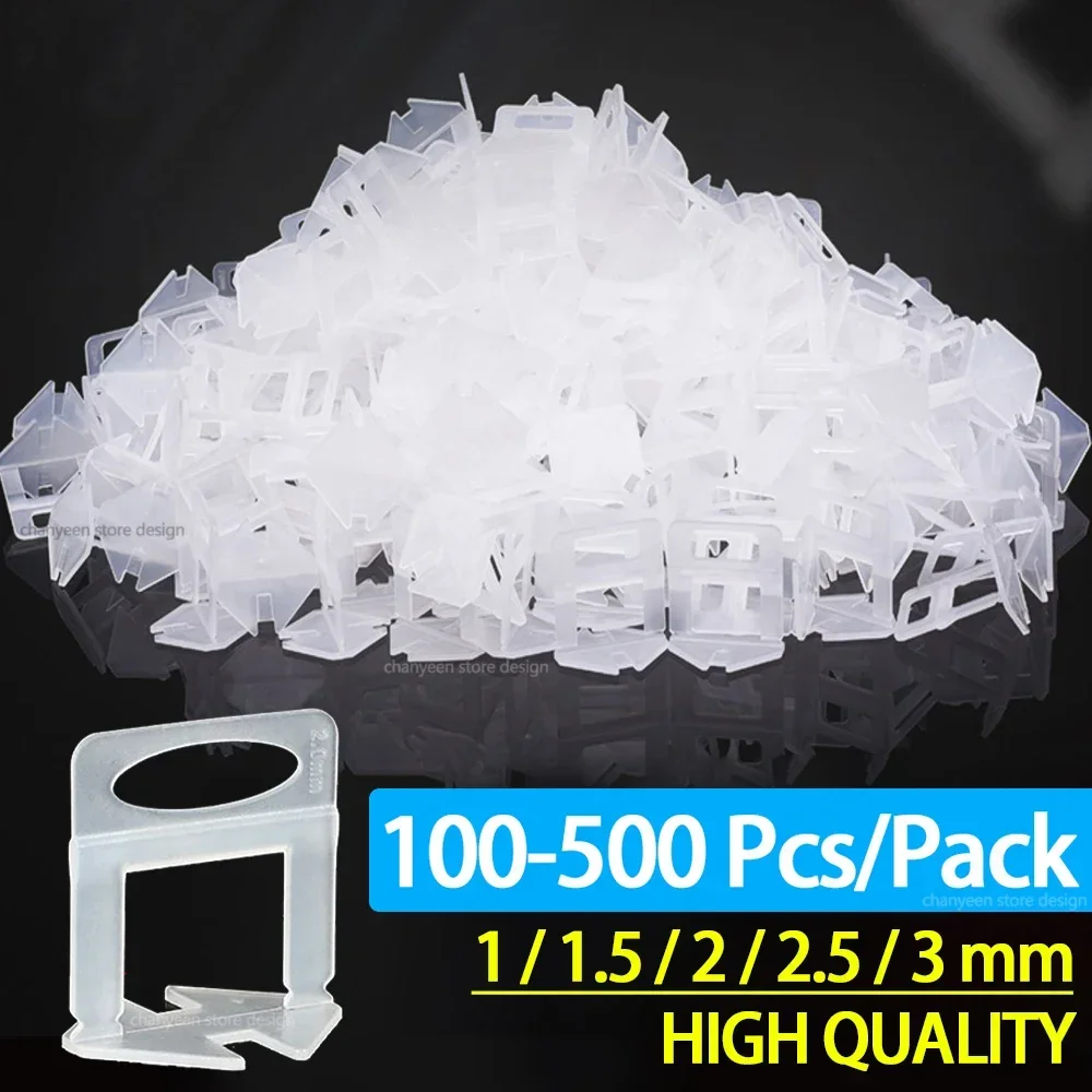100-500 Uds. Sistema de nivelación de azulejos de cerámica Clips espaciadores Kit de correas para colocación de azulejos suelo pared herramientas de construcción