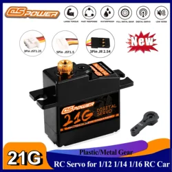 21g RC Servo DSPOWER Metal Brass/Plastic Gear for 1/14 1/18 1/16 RC Car HYPER GO FPV Quadcopter Boat E-Revo Robot
