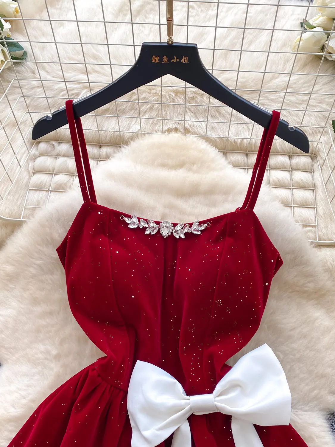 Franse elegante zoete feestjurk dames slanke pailletten boog cami mouwloze hoge taille een lijn mini-jurk verjaardagsfeestje chique outfit