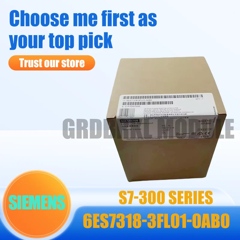 

New Original SIEMENS 6ES7318-3FL01-0AB0 6ES7 318-3FL01-0AB0 S7-300 PLC Controller Module