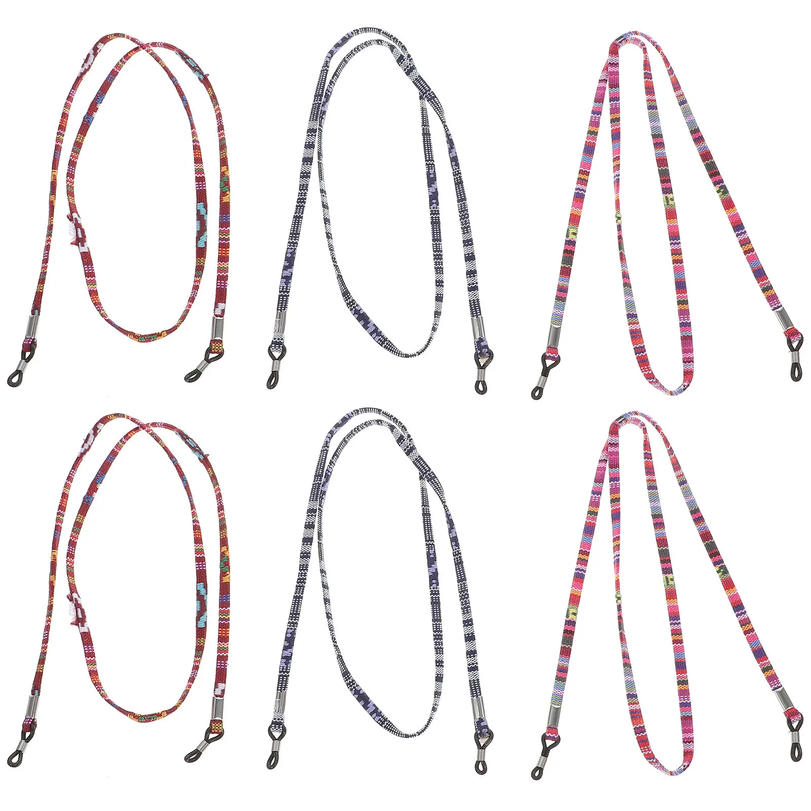 6Pcs Eyeglasses Strap Anti Lost Holder Eyeglass Lanyard Lightweight Comfortable Glasses Chain Glasses Strap Eyeglasses Lanyard