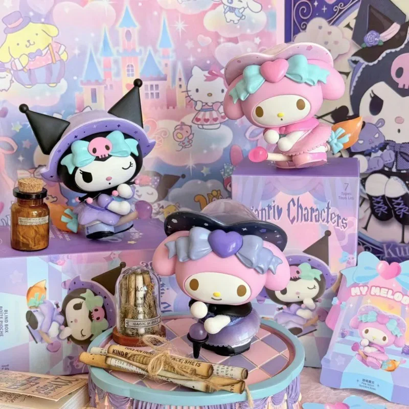 2024 New Arrival Miniso Sanrio Magic Story Series  Kuromi Pacha Dog Cinnamoroll Big Eared Dog  Figure Model Doll Birthday Gifts