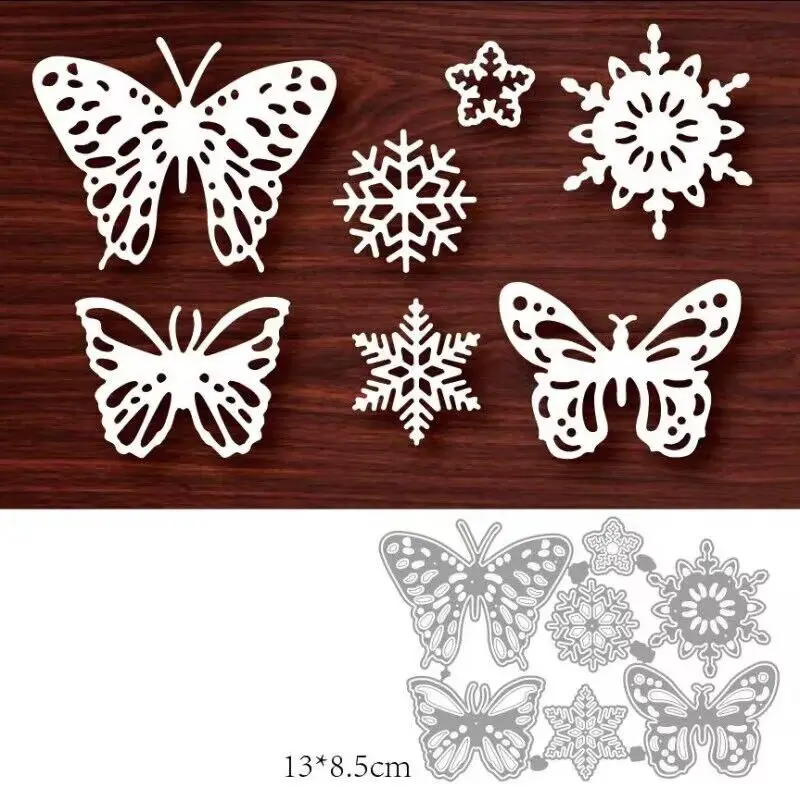 

Butterfly Snowflake Metal Cut Dies Stencils for Scrapbooking Stamp/Photo Album Decorative Embossing DIY Paper Cards