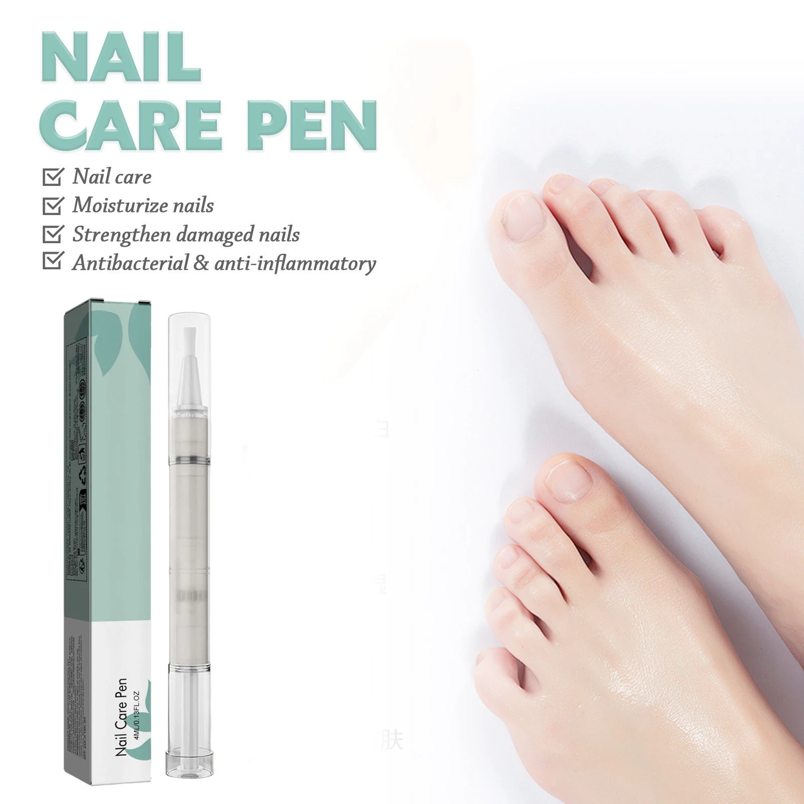 Caneta de reparação de unhas anti unhas tratamento de infecção fúngica seco hangnails fortalecedor pés paroníquia remoção dedo do pé onicomicose cuidados