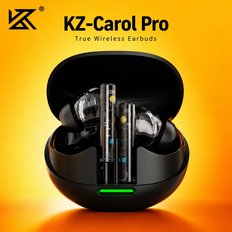 Kz Carol Pro Tws Bluetooth 5.4 Earphone 6 Mic Active Noise Canceling True Wireless In-Ear Earbuds Hifi Game Music Headphone