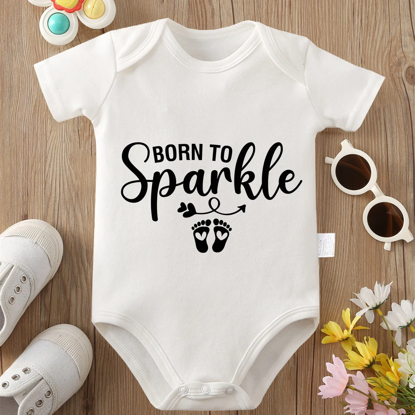 

Детский комбинезон Baby Born To Sparkle из 100% хлопка, мягкая детская одежда, лучший подарок для малышей, комбинезон для детей от 0 до 12 месяцев, милый комбинезон для новорожденных