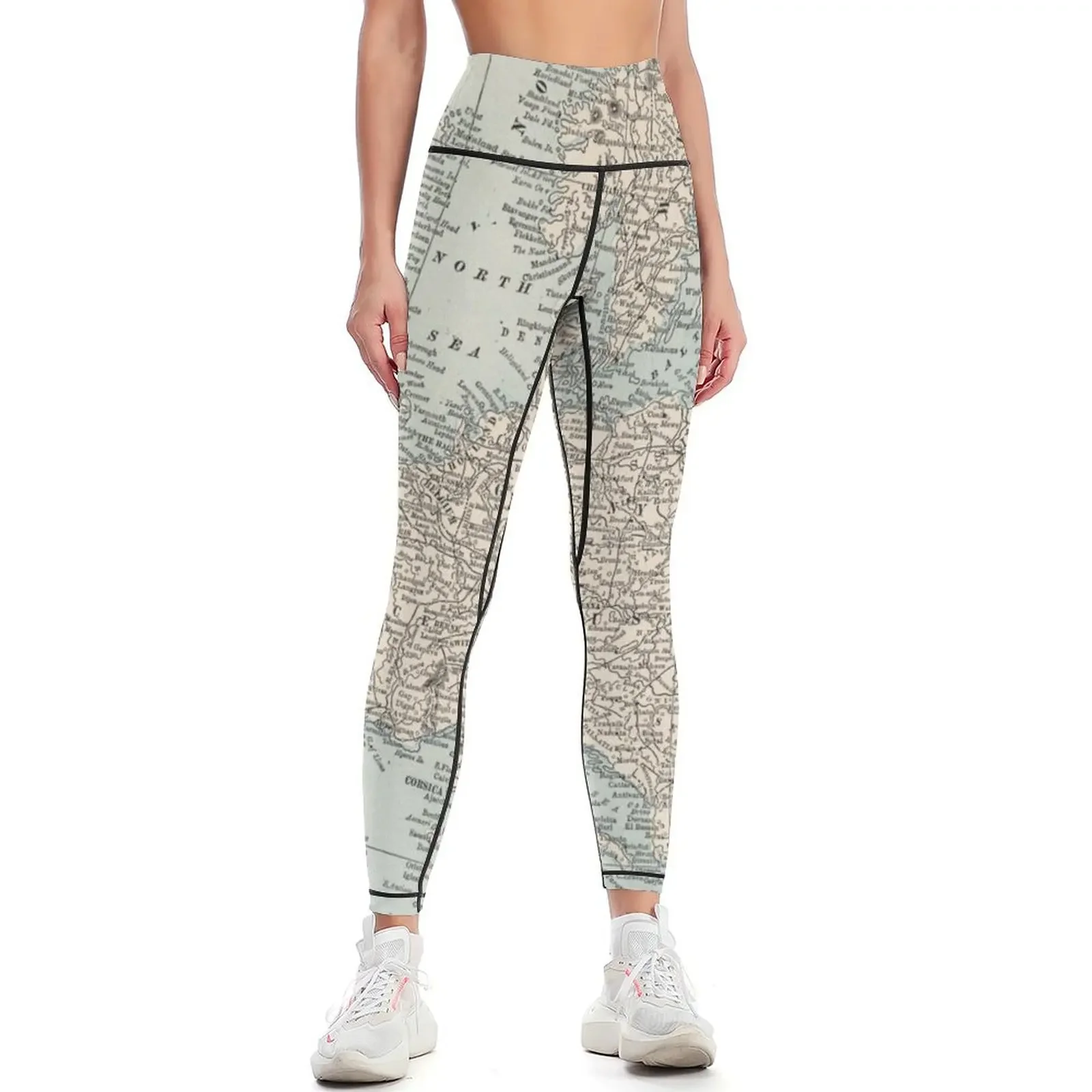 

Vintage Map of Europe (1893) Leggings gym pants legings for fitness Sports pants woman sportswear woman gym 2025 Womens Leggings