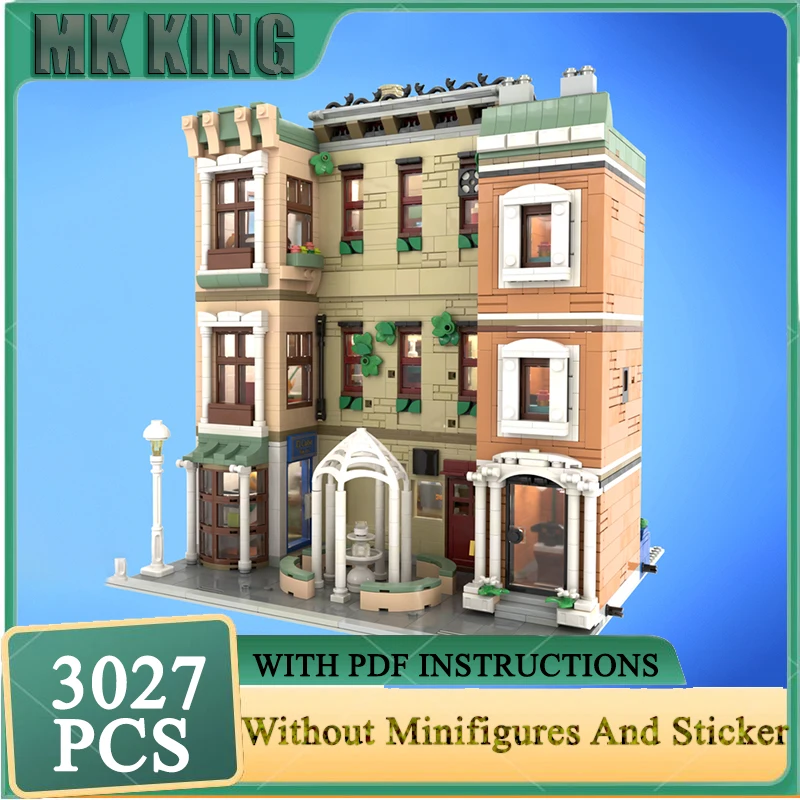 

Famous Scene Moc Building Blocks Apartment and Shop 763 17 Model Technology Bricks Gwaihir DIY Assembly Street View Toys Gifts