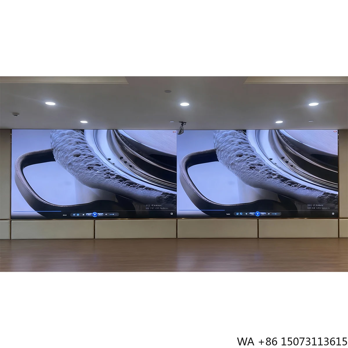 실내용 P1.5 LED 비디오 월 - 7.04*1.92M 벽걸이형 비디오 프로세서 포함