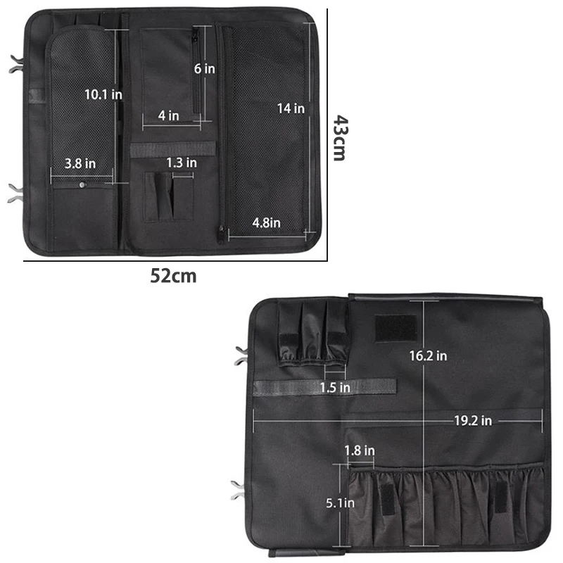 Chef Knife Roll Bag Kitchen Meat Cleaver Slicing Utensils Storage Pocket Camping Hunting Nakiri Japanese Knives Carry Case